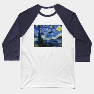 Abstract Starry Night Baseball T-Shirt